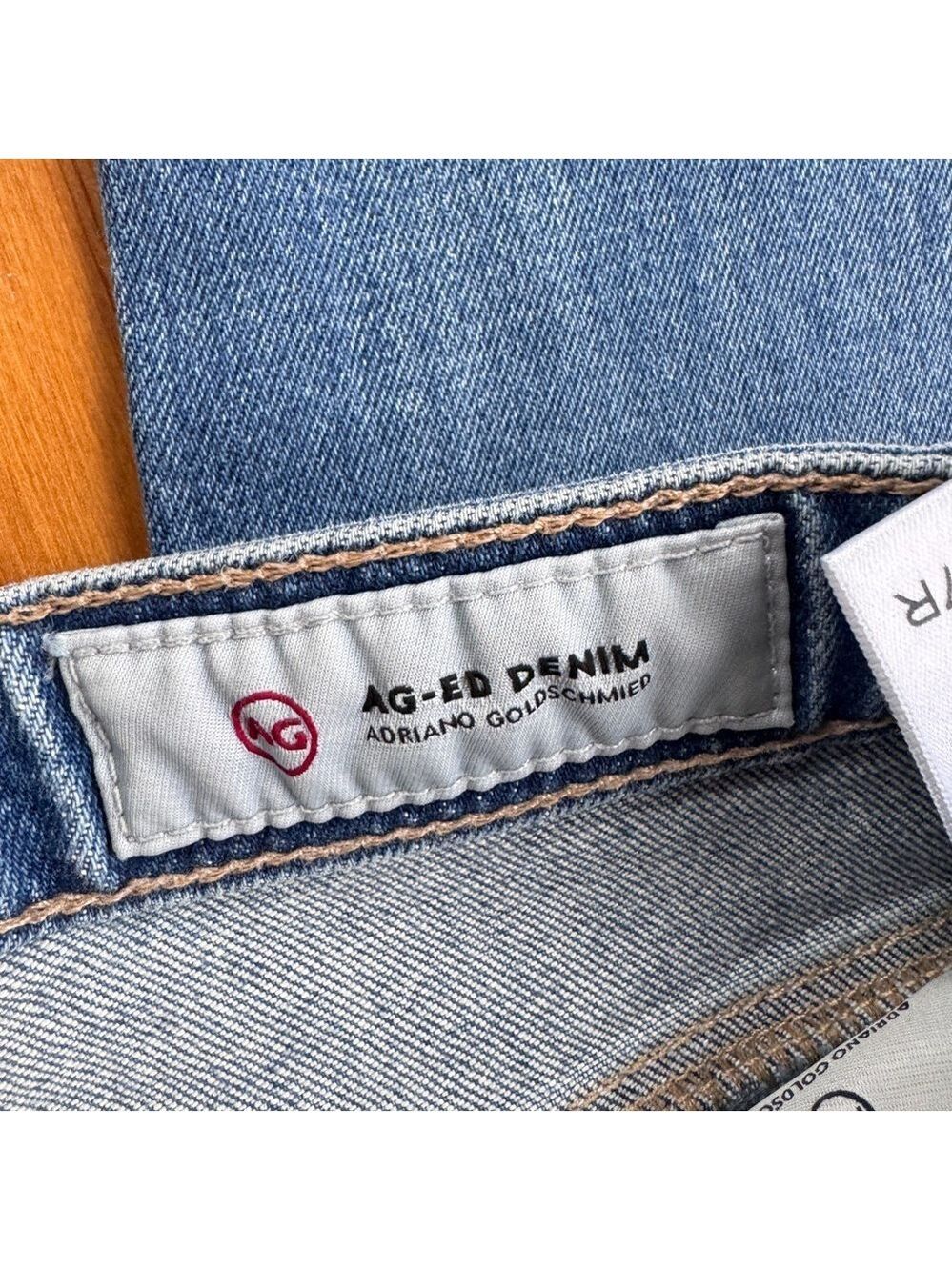 AG Adriano Goldschmied the Isabelle high rise straight cropped jeans size 27r - Picture 11 of 14